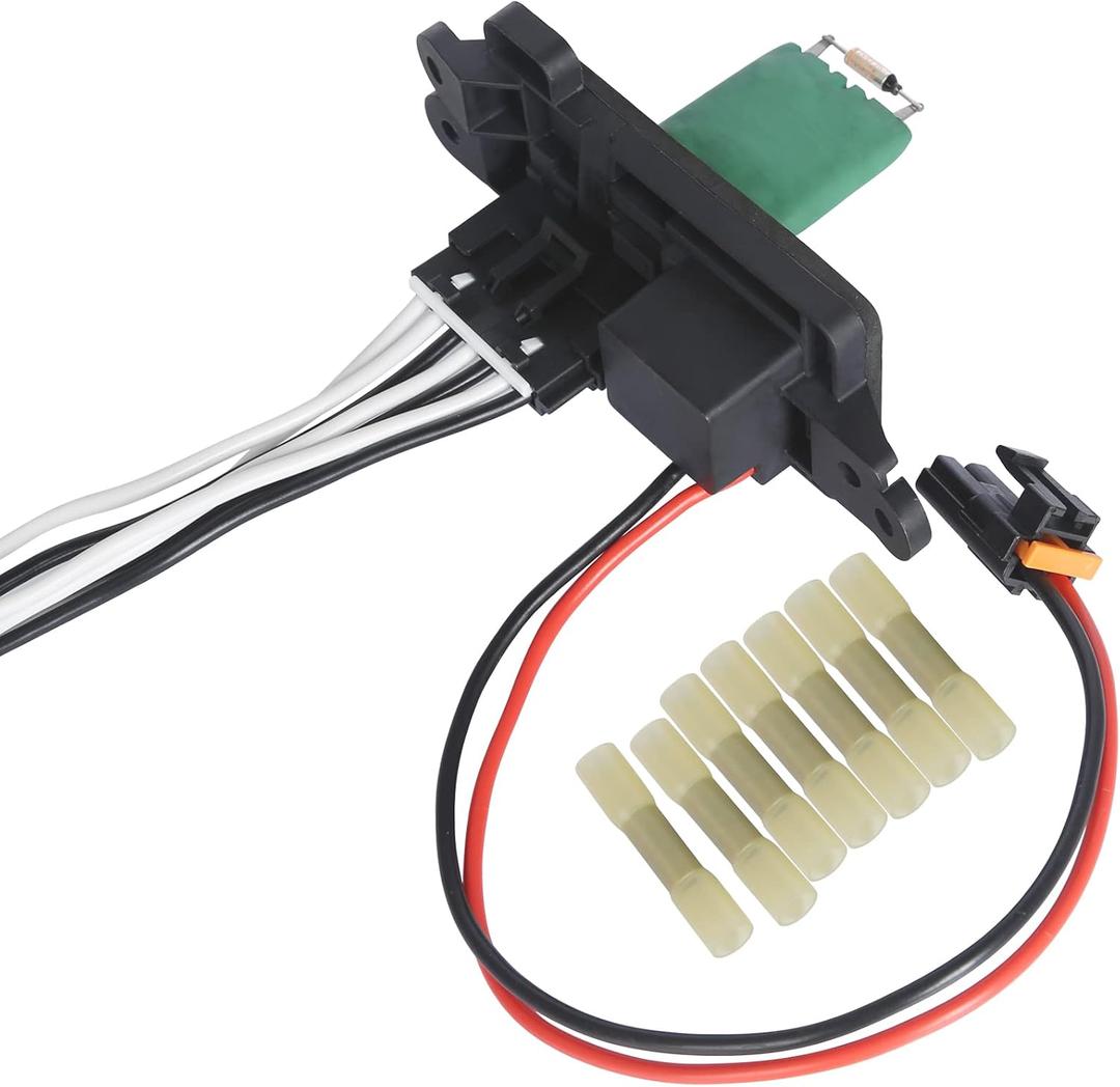 HVAC Fan Blower Motor Resistor Kit with Harness Compatible with The Following Models: 2002-2009 Chevy Trailblazer GMC Envoy, 2004-2007 Buick Rainier, 02-06 GMC Envoy XL, 03-08 Isuzu Ascender