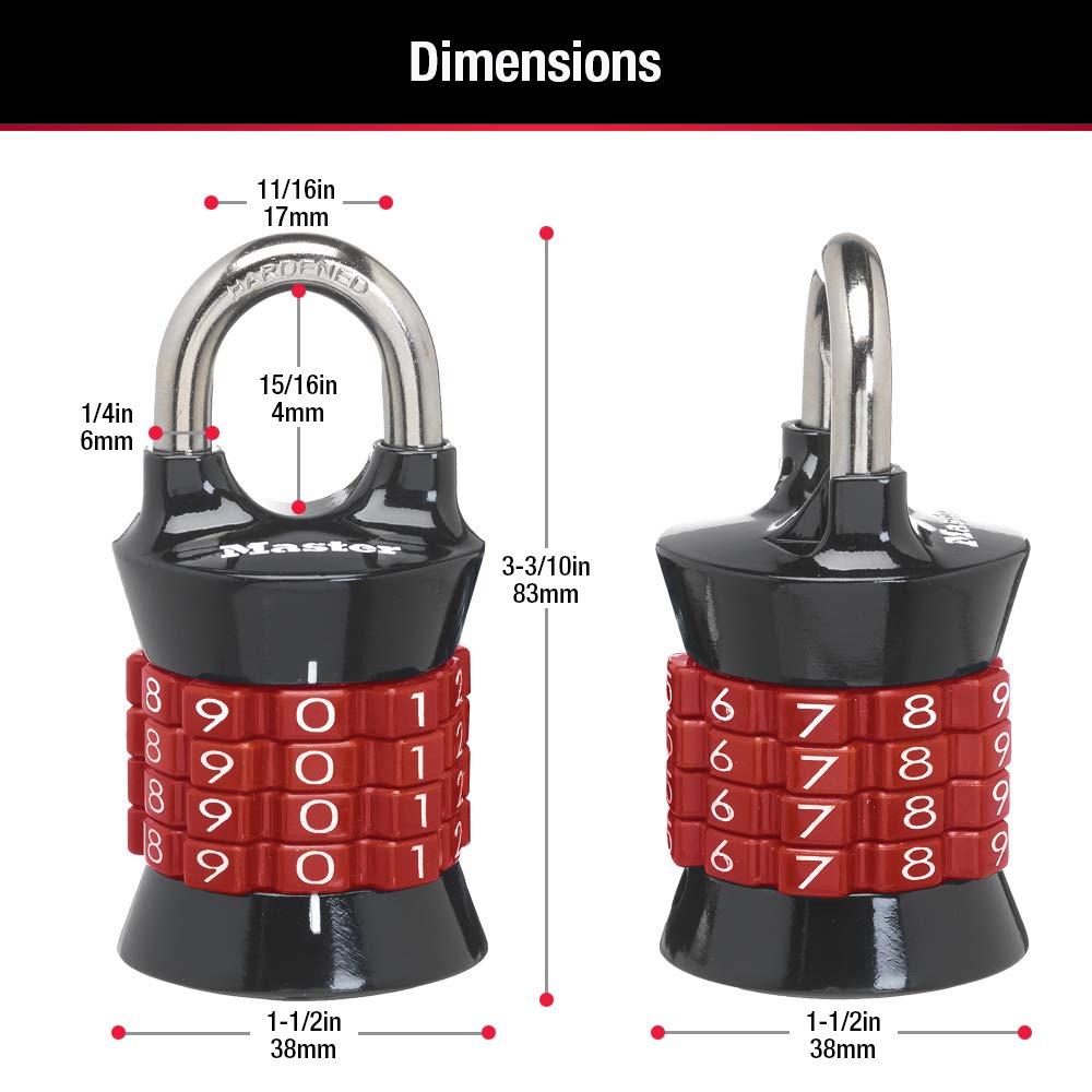 Master Lock 1535D Locker Lock Set Your Own Combination Padlock, 1 Pack, Colors May Vary
