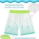 Cozople 7-16T Teen Boys Swim Trunks Quick Dry UPF 50+ Swimwear Bathing Suit for Big Boys Beach Swim Boards Shorts (Yellow Stripes)