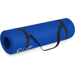 CAP Barbell 1/2-Inch High Density Exercise Yoga Mat with Strap | Multiple Options