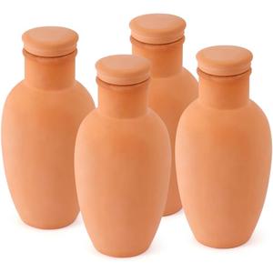 4pcs Ollas 3.13.16inch Terracotta Watering Pots Terracotta Self Watering Planter Insert Self Watering Planter with Terra Cotta Clay Irrigation Pots watering system for outdoor plants Irrigation