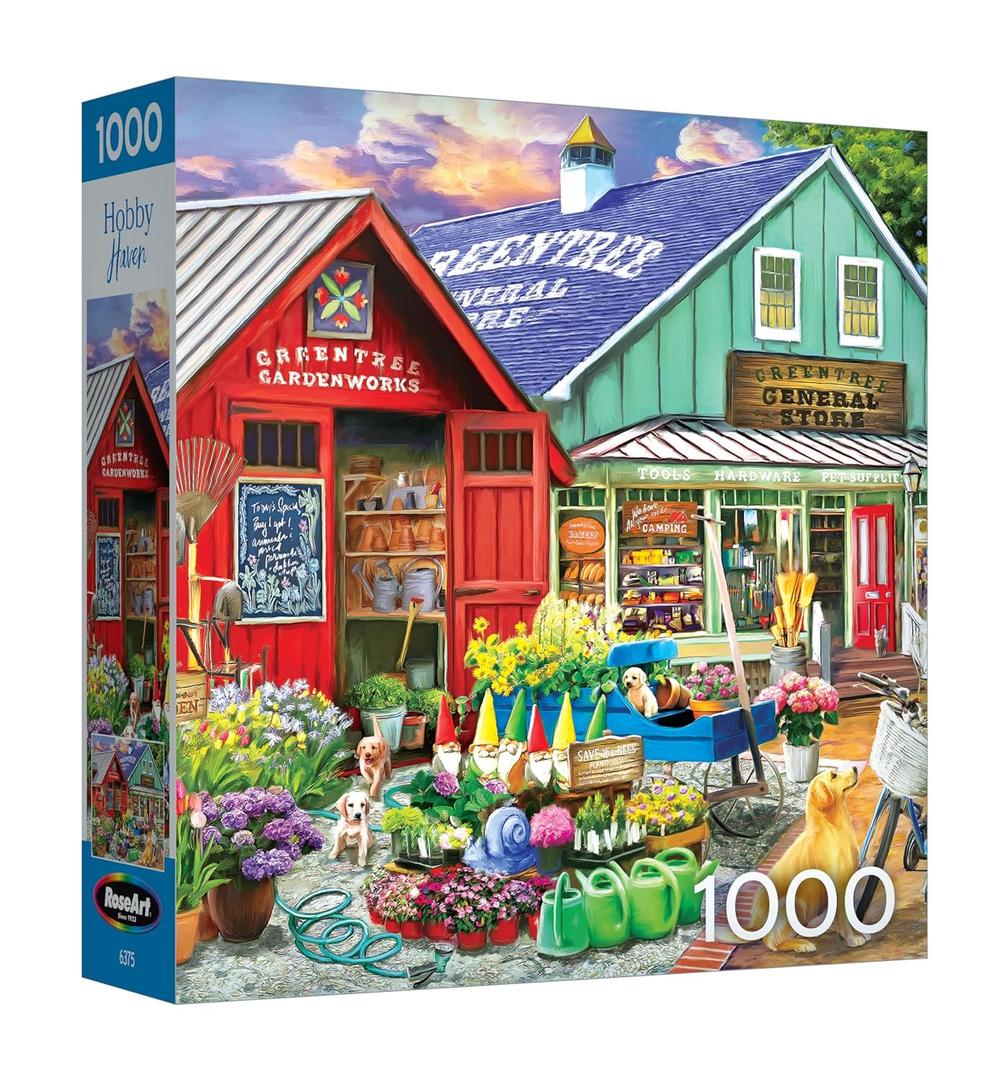 RoseArt - Hobby Haven - Greentree Garden Center - 1000 Piece Jigsaw Puzzle for Adults