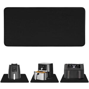 Heat Resistant Mat for Air Fryer, 15 x 35in Heat Resistant Mat for Countertop, Fireproof Silicone Countertop Protector Appliance Slider Hot pod for Air Fryer, Coffee Maker, Toaster, Oven (Black)