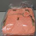 Diaper Bag with Changing Station, Waterproof 3 in 1 Baby Diaper Backpack with Foldable Changing Pad, Large Travel Back Pack for Baby Girl Boy, Peach Pink