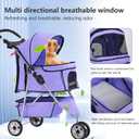 FDW | 3-Wheel Foldable Pet Stroller | Purple | Lightweight & Portable