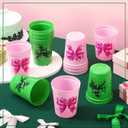 Yungyan 12 Pcs Witch Theme Party Decorations Reusable Plastic Cups 16oz Pink and Green Witch Cups for Pink and Green Birthday Party Baby Shower Wedding Summer Tropical Supplies Movie Fan Favors, 3.54 x 2.68 x 4.33 inches