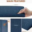 IFNOW Upholstered Wall Mounted Headboard, 3D Soundproof Wall Panels Peel and Stick for King Size, Reusable and Removable Tufted Bed Headboard in Navy Blue (12 Panels, 10" x 24")