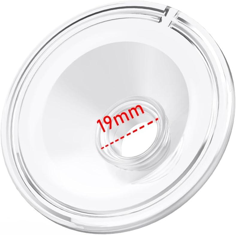 1Pcs Silicone Flange 19mm Compatible with Momcozy S12 Pro/S9 Pro/TSRETE S12/kmaier S12 Breast PumpFlange Wearable Breast Pump Replacement Accessories,Shield 19mm Flange Parts