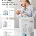 Grownsy Adjustable 4 in 1 Large Bottle Sterilizer and Dryer, 8 Bottles Capacity,Electric Steam Baby Bottle Sterilizer, Sanitizer for Baby Bottles & Pacifiers, Breast Pump Parts Blue