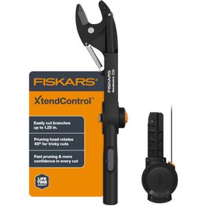 Fiskars XtendControl Rotating Tree Pruner Head with Automatic Cord Reel with 45 Degree Rotation, Compatible with all XtendControl Extension Poles (Pole Not Included)