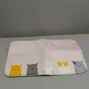 Britimes Pink Bath Mat,Lovely Colorful Cat Portrait Bathroom Rugs No Silp,Cartoon Cute Cat's Paws Background Washable Cover Floor Rug Carpets Floor Mat 16x24 Inches for Kitchen Bedroom