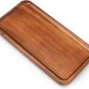 Acacia Wood Platters Small 12"x6" Long Charcuterie Board Rectangle Decorative Tray Wooden Serving Platter for Food Appetizer Cake Plates Kitchen Dish Cheese Boards Rectangular Snack Dessert Trays