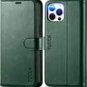 TUCCH Wallet Case for iPhone 12 Pro Max 5G, RFID Blocking Card Slot Stand [Shockproof TPU Interior Case], PU Leather Magnetic Protect Flip Cover Compatible with iPhone 12 Pro Max 6.7, Midnight Green