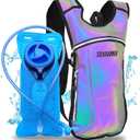 Sojourner Rave Hydration Pack - Hydration Backpack - Hydropack with 2L Bladder - Water Backpack for Festivals, Hiking, Running, Biking and More (One Size, Black Solid)