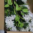 2 Pack 3ft Artificial Hydrangea Tree Faux Hydrangea Plant Indoor Outdoor Fake Flower Tree with Cement Base Pot Real to Touch Plant Decoration for Home Garden Office Housewarming Wedding(White)