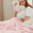 Bedsure Sherpa Blanket Queen Size for Bed - Super Soft, Cozy Fleece Thick Warm Blanket for Winter, GentleSoft Home Room Decor, Pink, 90x90 Inches