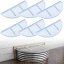 MorningRo 6 Pcs Basement Window Well Covers 39" x 17" x 2.5" Round Flat Outside Plastic Egress Window Well Cover for Snow Rain Weather Against Outdoor Use