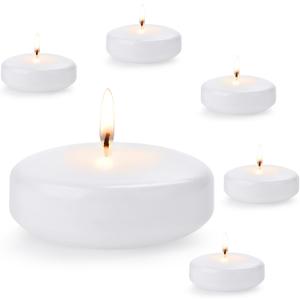 3 inch Floating Candles, 18 Pack White Dripless Wax Unscented Wax 13-15Hours Burning, Wedding Party Candles,for Centerpieces Suitable for Cylindrical Vases,Swimming Pool,Restaurant Decoration