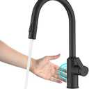 RKF Single-Handle Bathroom Sink Faucet, Swivel Spout, with Pop-up Drain with Overflow and Supply Hose,Bar Sink Faucet,Small Kitchen Faucet Tap,Matte Black,BF3501P-MB
