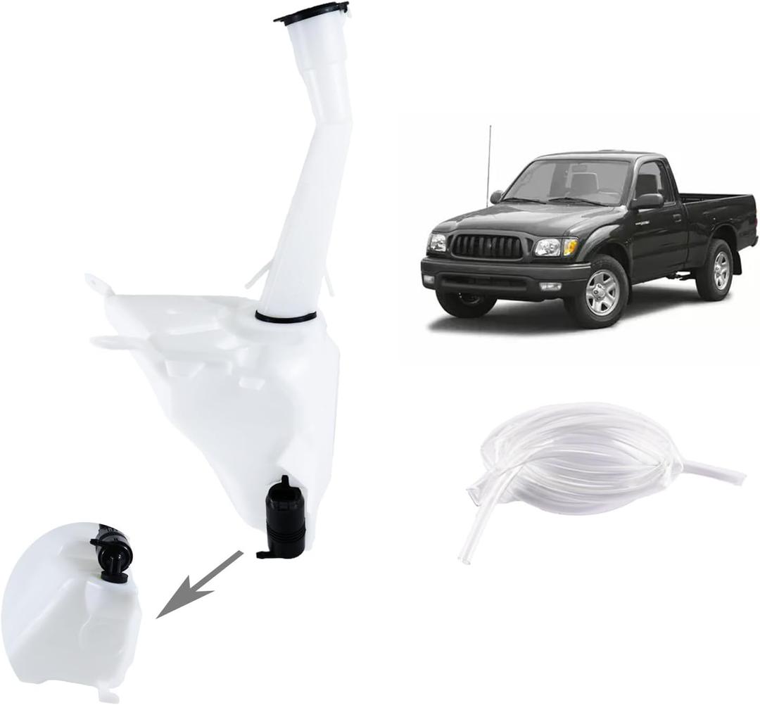 Windshield Washer Reservoir Without Sensor Hole in Bottom, Compatible with Toyota Tacoma 1998 1999 2000 2001 2002 2003 2004, Wiper Fluid Reservoir Tank, Jar Assy, Replace# 85315-04050