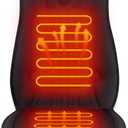 Heated Seat Covers with Fast Heat, Universal Seat Warmer for Home Office and More Use, Comfortable Full Back and Seat Cushion with 3 Heating Levels, Winter Christmas Gift - Black