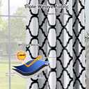 Melodieux Moroccan Fashion Room Darkening Blackout Grommet Curtain for Bedroom Kitchen Small Windows, 52 by 45 Inch, Off White/Black (1 Panel)