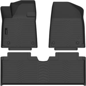 Auxko All Weather Floor Mats Fit for Hyundai Ioniq 6 2025 2024 2023 TPE Rubber Liners Ioniq 6 2024 2023 Accessories Set All Season Guard Odorless Anti-Slip Floor Mats