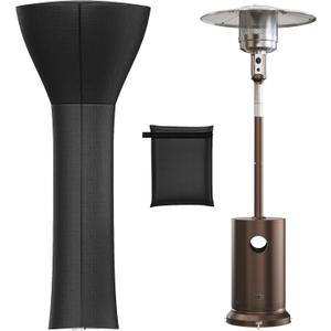 EAST OAK Patio Heater Covers with 300D Oxford Fabric, Zipper, Storage Bag, Waterproof, Dustproof, Wind-Resistant , Sunlight-Resistant, Snow-Resistant, 89'' Height x 33" Dome x 19" Base, Black, 1 Pack