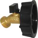 Joywayus Compatible with 275-330 Gallon IBC Tote Water Tank Adapter 2" Coarse Thread S60x6 + Brass Garden Hose Water Ball Valve Water Tank Shut-Off Valve Fitting