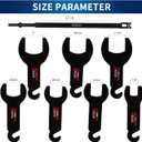 43300 Pneumatic Fan Clutch Wrench, 8PCS Fan Clutch Removal Tool Kit Compatible with Ford/GM/Chrysler/Jeep