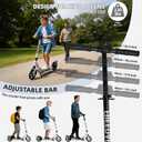 FREEDARE Kick Scooter for Kids & Adults Ages 8+, Foldable Teen Scooter with 2 Big 8-inch Wheels and 4-Level Adjustable Handlebar, Max Load 220 LBS