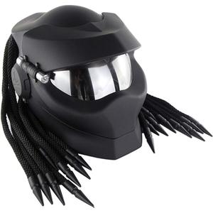 Robot Motorcycle Helmet,Revealable Lens Motorcycle Full Face Helmet,DOT Safety Standards,Adult Unisex, Suitable for All Seasons,Matt Black,M
