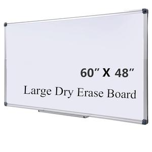 DexBoard 60 x 48 Inch Magnetic Whiteboard (5 x 4 Ft) - Modern Aesthetic Dry Erase Board for Home Office Decor, Creative Studio & Video Background - Anti-Ghosting Surface with Pen Tray