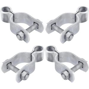 1-3/8" Chain Link Fence Frame Gate Post Female Hinge, Pack of 4, Galvanized Steel Gate Hinge for Fence Posts, Bolts & Nuts Included