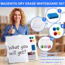 20x16 Inch Dry Erase White Board, Magnetic Double Sided with Stand, White