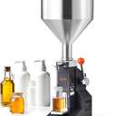 VEVOR Manual Paste Liquid Filling Machine, 5-100ml Adjustable Bottle Filling Machine, Stainless Steel Liquid Filler with 11.5L Hopper for Milk Water Juice Shampoo Honey