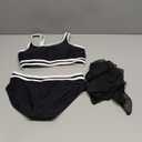 Girls 3 Piece Swimsuit Set - High Waist Bikini & Cover Up Skirt - Quick-Dry
(13-14years)