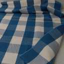 Buffalo Plaid Outdoor Rugs, 4'x6' Blue and White Checkered Indoor Outdoor Area Rug, Layering Rug for Welcome Door Mat, Washable Cotton Woven Farmhouse Mat for Spring Easter Front Porch Décor