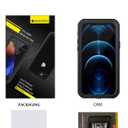 Saecosmo Case for iPhone 12 Pro Max, Full Body Protection Cover with Screen Protector, Ultra Thin Bumper Protective Phone Case for 12 Pro Max 6.7", Black