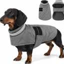 KAMA BRIDAL Dog Winter Coat Warm Padded Puppy Jacket Windproof Water Resistant Clothes for Small Medium Large Pets Christmas Sweater Outfit Vest(Grey, M)