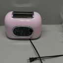 Roter Mond 2 Slice Toaster Smart Touch Screen, Retro Stainless Steel Bread Toaster with Digital Timer, Sleep Mode, Bagel, Cancel, and Defrost Functions, 6 Bread Types and Shade Settings, Light Purple (Pink)