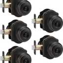 Goldenwarm Oil Rubbed Bronze Door Knobs Interior, Bedroom Door Knob & Bathroom Classic, Bronze Interior Door Knobs 5 Pack