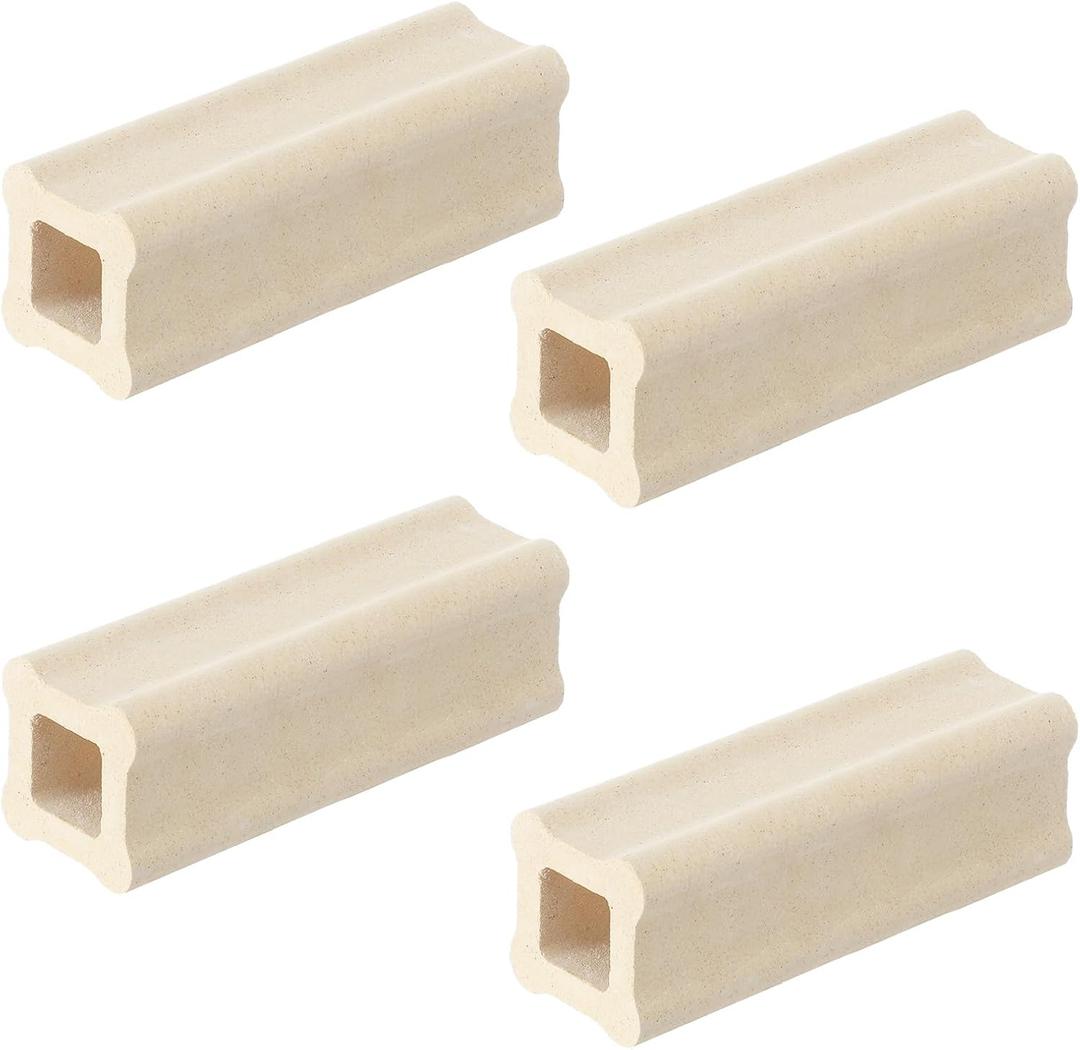 Nuanchu 4 Pack 3 x 1 Inch Kiln Post High Alumina Kiln Posts Square Ceramic Shelf Supports for High Temperature Kilns Sturdy Firing Posts