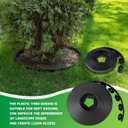 Sasylvia 236 ft Garden Landscape Edging Kit 2 Inch Tall Lawn Edging Border with 216 Anchoring Spikes and 21 Connectors Flexible Plastic Straight Top Lawn Garden Border Roll for Grass Yard(Black)
