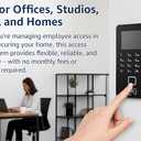 Biometric Access Control System with Fingerprint, Keypad, RFID, Infrared Exit Button, 1200lb Magnetic Lock, LCD Display, USB Download, Attendance Tracking, Timed Unlock,for Office, Store, Home