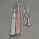 Dnil 2-Pack Sonic Electric Toothbrushes for Adults, Rechargeable with Long-Lasting Battery, 35,000 VPM High-Speed Cleaning, Includes 10 Brush Heads & 5 Custom Modes (White & Pink)