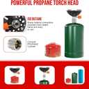 Portable Outdoor Camping Stove, With Powerful Firepower of 10000 BTU,Quickly Boil 1.5L of Water in 4 Minutes and 30 Seconds,Compatible with Propane/Butane Gas Tanks,Windproof Stove
