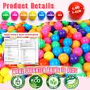 Vanland Ball Pit Balls for Baby and Toddler Phthalate Free BPA Free Crush Proof Plastic - Multicolored Pit Balls in Reusable Play Toys for Kids with Storage Bag, 400 Balls