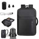 15.6 Inches Vacuum-sealed travel computer backpack, Water-Resistant, With vacuum pump, Multiple Compartments, Anti-theft combination lock (jet black)