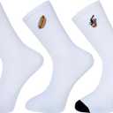 Pack of 5 Fast Food Socks, Funny Women Gifts, Mens Cotton Sock, Funky Pattern Socks, Cotton Casual Socks